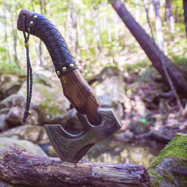 Fully Hand-Forged Vine Viking Axe Best Gift | Wedding Gift, Anniversary Gift, Christmas, Best Gift For Him - Image 3