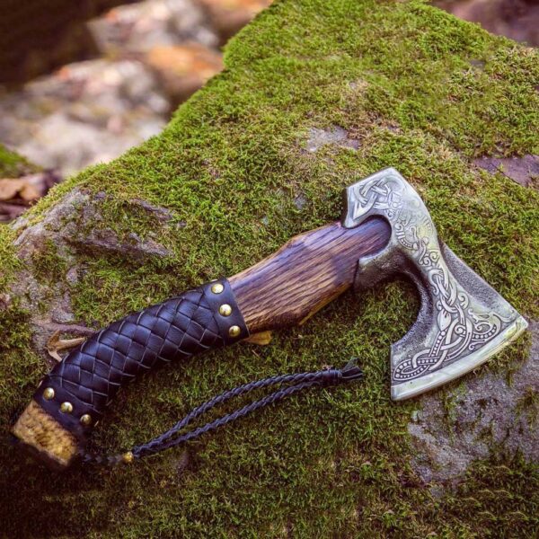 Fully Hand-Forged Vine Viking Axe Best Gift | Wedding Gift, Anniversary Gift, Christmas, Best Gift For Him - Image 4