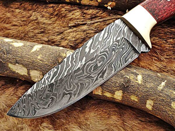 Custom Handmade Damascus Steel Skinner Knife | Christmas Gift, Birthday Gift, Wedding Gift, Anniversary Gift, Valentine's Gift - Image 3