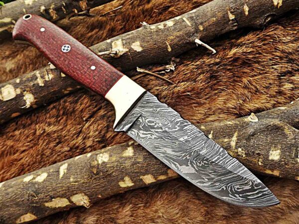 Custom Handmade Damascus Steel Skinner Knife | Christmas Gift, Birthday Gift, Wedding Gift, Anniversary Gift, Valentine's Gift - Image 4