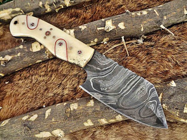 Custom Handmade Damascus Steel Hunting Skinner Knife | Christmas Gift, Birthday Gift, Wedding Gift, Anniversary Gift, Valentine's Gift - Image 4