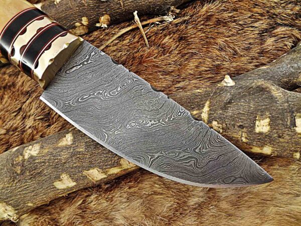 Custom Handmade Damascus Steel Hunting Skinner Knife | Christmas Gift, Birthday Gift, Wedding Gift, Anniversary Gift, Valentine's Gift - Image 5