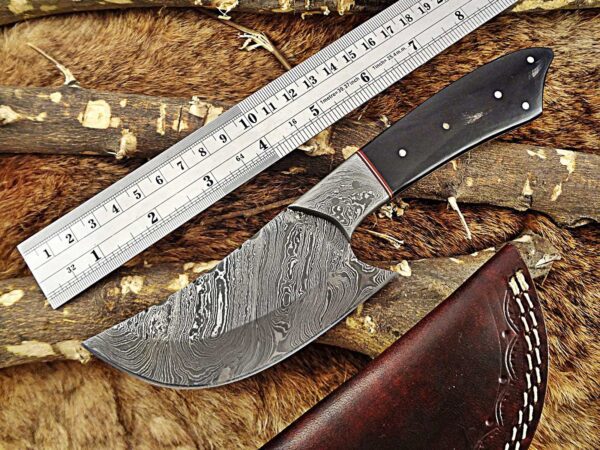 Custom Handmade Damascus Steel Gut Hook Skinner Knife | Christmas Gift, Birthday Gift, Wedding Gift, Anniversary Gift, Valentine's Gift