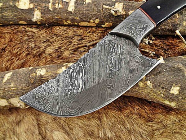 Custom Handmade Damascus Steel Gut Hook Skinner Knife | Christmas Gift, Birthday Gift, Wedding Gift, Anniversary Gift, Valentine's Gift - Image 3