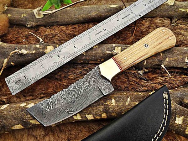 Custom Handmade Damascus Steel Tento Skinner Knife | Christmas Gift, Birthday Gift, Wedding Gift, Anniversary Gift, Valentine's Gift