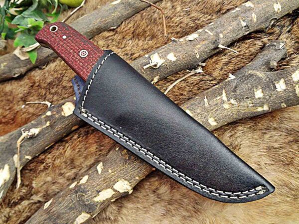 Custom Handmade Damascus Steel Gut Hook Skinner Knife | Christmas Gift, Birthday Gift, Wedding Gift, Anniversary Gift, Valentine's Gift - Image 7