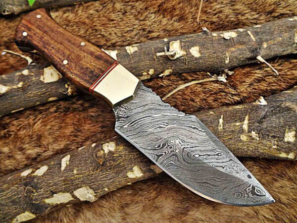 Custom Handmade Damascus Steel Skinner Knife | Christmas Gift, Birthday Gift, Wedding Gift, Anniversary Gift, Valentine's Gift - Image 4