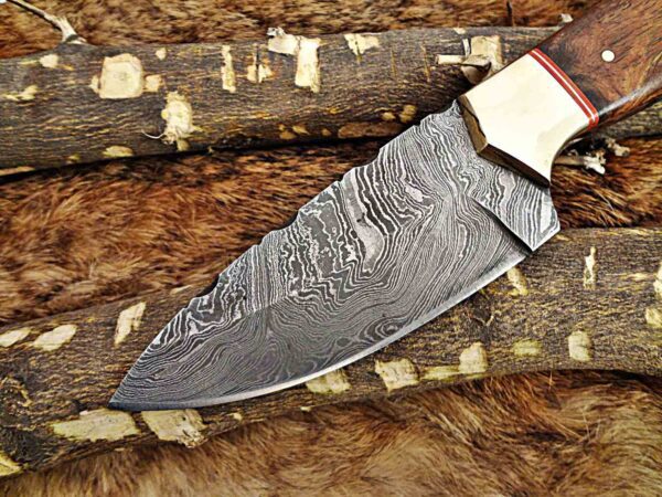 Custom Handmade Damascus Steel Skinner Knife | Christmas Gift, Birthday Gift, Wedding Gift, Anniversary Gift, Valentine's Gift - Image 3