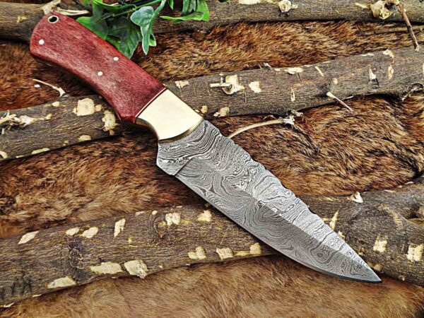 Custom Handmade Damascus Steel Skinner Knife | Christmas Gift, Birthday Gift, Wedding Gift, Anniversary Gift, Valentine's Gift - Image 4