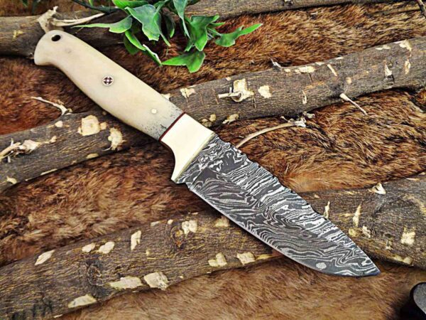 Custom Handmade Damascus Steel Skinner Knife | Christmas Gift, Birthday Gift, Wedding Gift, Anniversary Gift, Valentine's Gift - Image 4