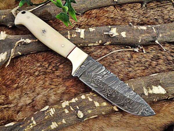 Custom Handmade Damascus Steel Skinner Knife | Christmas Gift, Birthday Gift, Wedding Gift, Anniversary Gift, Valentine's Gift - Image 3