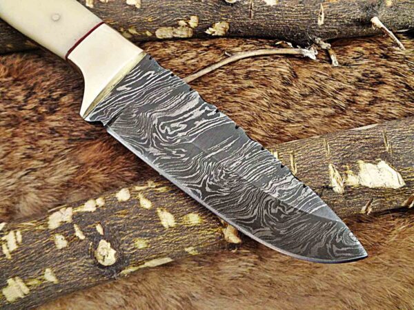 Custom Handmade Damascus Steel Skinner Knife | Christmas Gift, Birthday Gift, Wedding Gift, Anniversary Gift, Valentine's Gift - Image 4