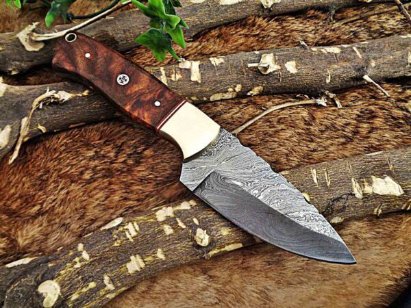 Custom Handmade Damascus Steel Skinner Knife | Christmas Gift, Birthday Gift, Wedding Gift, Anniversary Gift, Valentine's Gift - Image 4