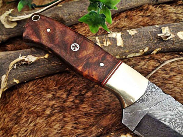 Custom Handmade Damascus Steel Skinner Knife | Christmas Gift, Birthday Gift, Wedding Gift, Anniversary Gift, Valentine's Gift - Image 5