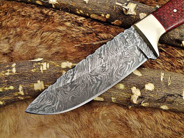 Custom Handmade Damascus Steel Skinner Knife | Christmas Gift, Birthday Gift, Wedding Gift, Anniversary Gift, Valentine's Gift - Image 3