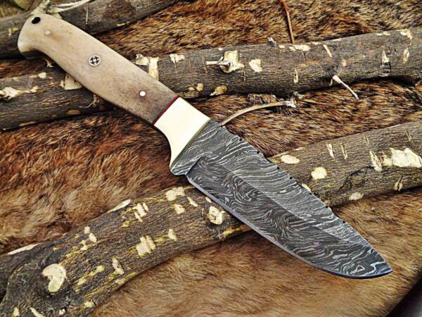 Custom Handmade Damascus Steel Skinner Knife | Christmas Gift, Birthday Gift, Wedding Gift, Anniversary Gift, Valentine's Gift - Image 4