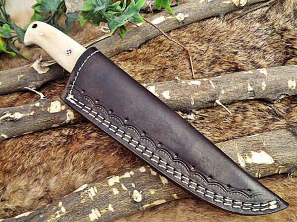 Custom Handmade Damascus Steel Skinner Knife | Christmas Gift, Birthday Gift, Wedding Gift, Anniversary Gift, Valentine's Gift - Image 7