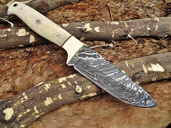 Custom Handmade Damascus Steel Skinner Knife | Christmas Gift, Birthday Gift, Wedding Gift, Anniversary Gift, Valentine's Gift - Image 4