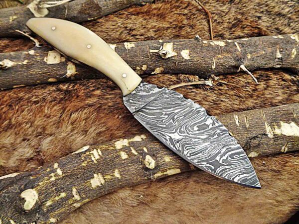 Custom Handmade Damascus Steel Skinner Knife | Christmas Gift, Birthday Gift, Wedding Gift, Anniversary Gift, Valentine's Gift - Image 3