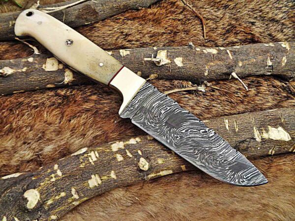 Custom Handmade Damascus Steel Skinner Knife | Christmas Gift, Birthday Gift, Wedding Gift, Anniversary Gift, Valentine's Gift - Image 4