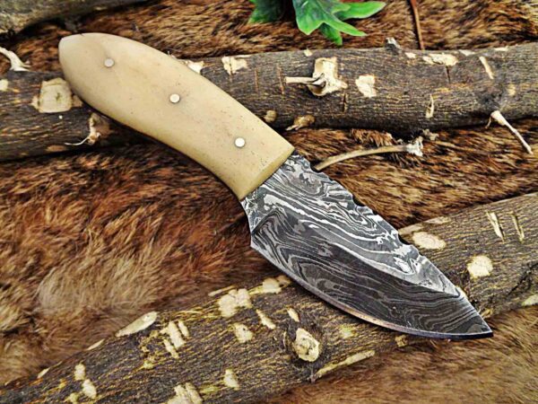 Custom Handmade Damascus Steel Skinner Knife | Christmas Gift, Birthday Gift, Wedding Gift, Anniversary Gift, Valentine's Gift - Image 3