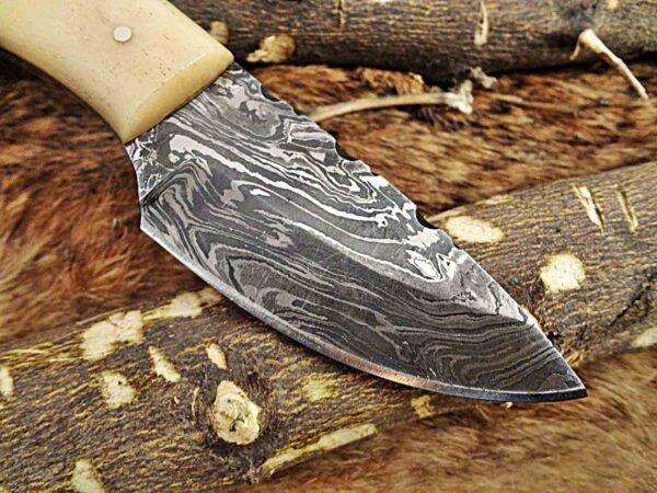 Custom Handmade Damascus Steel Skinner Knife | Christmas Gift, Birthday Gift, Wedding Gift, Anniversary Gift, Valentine's Gift - Image 4