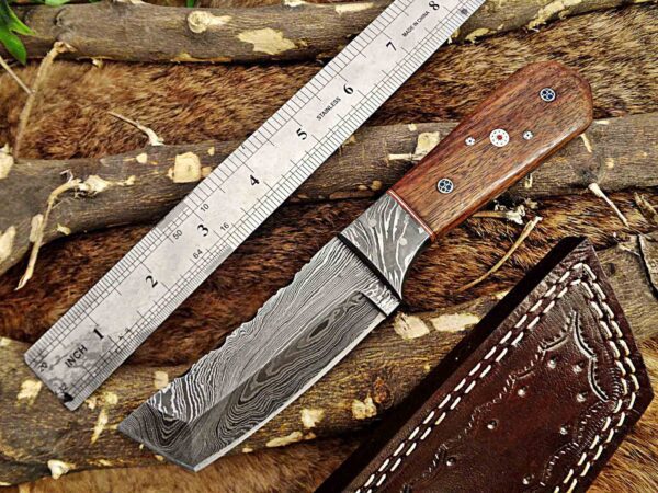 Custom Handmade Damascus Steel Tento Skinner Knife | Christmas Gift, Birthday Gift, Wedding Gift, Anniversary Gift, Valentine's Gift