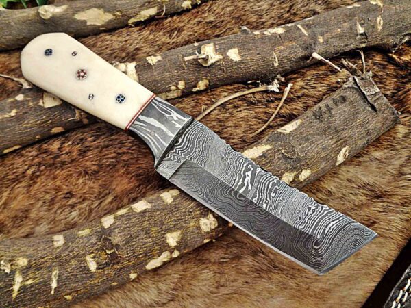 Custom Handmade Damascus Steel Tento Skinner Knife | Christmas Gift, Birthday Gift, Wedding Gift, Anniversary Gift, Valentine's Gift - Image 4