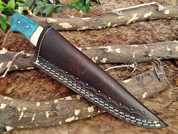 Custom Handmade Damascus Steel Skinner Knife | Christmas Gift, Birthday Gift, Wedding Gift, Anniversary Gift, Valentine's Gift - Image 7