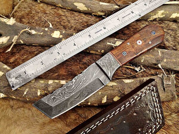 Custom Handmade Damascus Steel Tento Skinner Knife | Christmas Gift, Birthday Gift, Wedding Gift, Anniversary Gift, Valentine's Gift