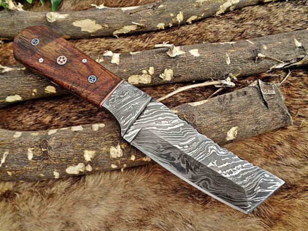 Custom Handmade Damascus Steel Tento Skinner Knife | Christmas Gift, Birthday Gift, Wedding Gift, Anniversary Gift, Valentine's Gift - Image 4