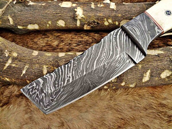 Custom Handmade Damascus Steel Tento Skinner Knife | Christmas Gift, Birthday Gift, Wedding Gift, Anniversary Gift, Valentine's Gift - Image 3