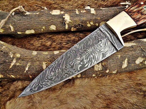 Custom Handmade Damascus Steel Skinner Knife | Christmas Gift, Birthday Gift, Wedding Gift, Anniversary Gift, Valentine's Gift - Image 3