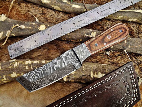 Custom Handmade Damascus Steel Tento Skinner Knife | Christmas Gift, Birthday Gift, Wedding Gift, Anniversary Gift, Valentine's Gift