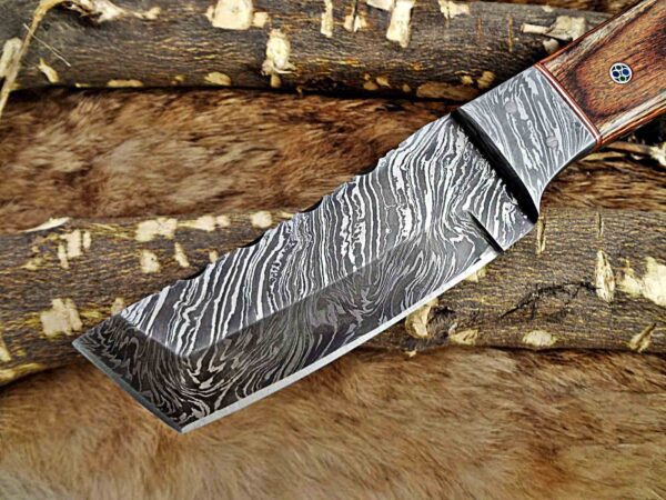 Custom Handmade Damascus Steel Tento Skinner Knife | Christmas Gift, Birthday Gift, Wedding Gift, Anniversary Gift, Valentine's Gift - Image 3