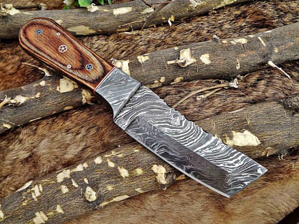 Custom Handmade Damascus Steel Tento Skinner Knife | Christmas Gift, Birthday Gift, Wedding Gift, Anniversary Gift, Valentine's Gift - Image 4