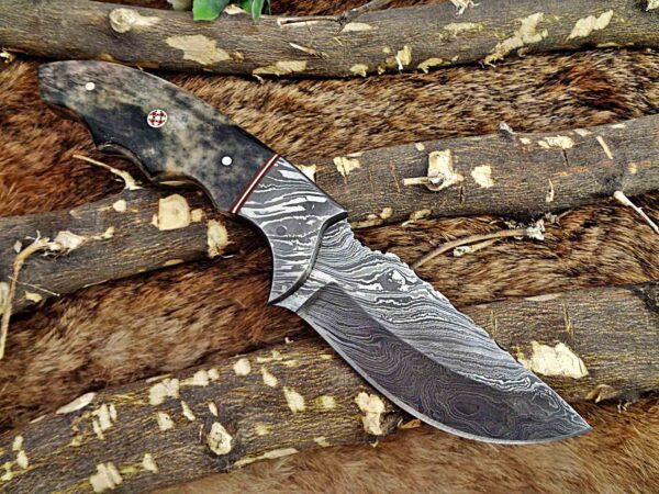 Custom Handmade Damascus Steel Skinner Knife | Christmas Gift, Birthday Gift, Wedding Gift, Anniversary Gift, Valentine's Gift - Image 4