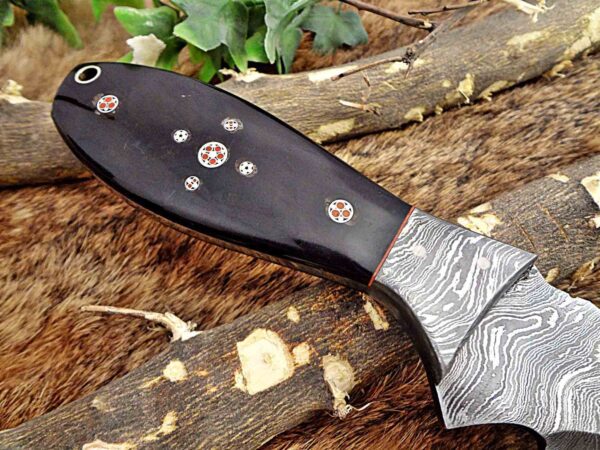 Custom Handmade Damascus Steel Gut Hook Skinner Knife | Christmas Gift, Birthday Gift, Wedding Gift, Anniversary Gift, Valentine's Gift - Image 5