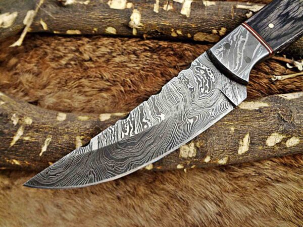 Custom Handmade Damascus Steel Skinner Knife | Christmas Gift, Birthday Gift, Wedding Gift, Anniversary Gift, Valentine's Gift - Image 3