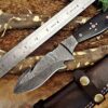 Custom Handmade Damascus Steel Gut Hook Skinner Knife | Christmas Gift, Birthday Gift, Wedding Gift, Anniversary Gift, Valentine's Gift