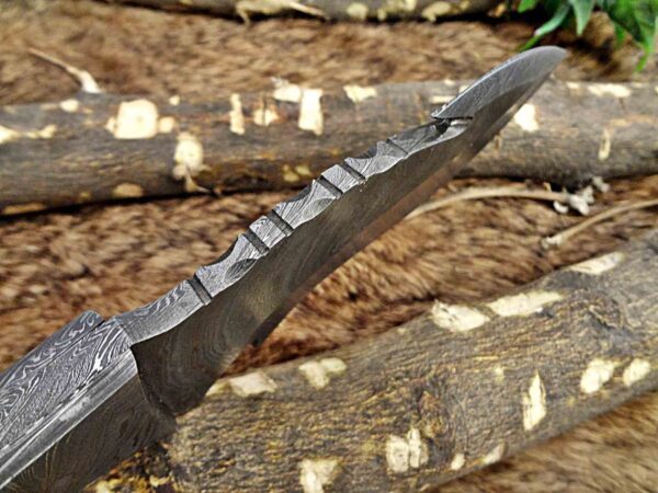 Custom Handmade Damascus Steel Gut Hook Skinner Knife | Christmas Gift, Birthday Gift, Wedding Gift, Anniversary Gift, Valentine's Gift - Image 6