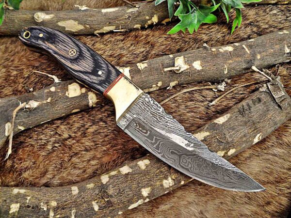 Custom Handmade Damascus Steel Skinner Knife | Christmas Gift, Birthday Gift, Wedding Gift, Anniversary Gift, Valentine's Gift - Image 4