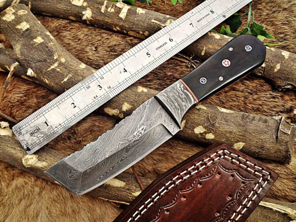 Custom Handmade Damascus Steel Tento Skinner Knife | Christmas Gift, Birthday Gift, Wedding Gift, Anniversary Gift, Valentine's Gift