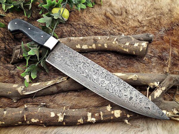 Custom Handmade Damascus Steel Chef Knife | Christmas Gift, Birthday Gift, Wedding Gift, Anniversary Gift, Valentine's Gift - Image 5