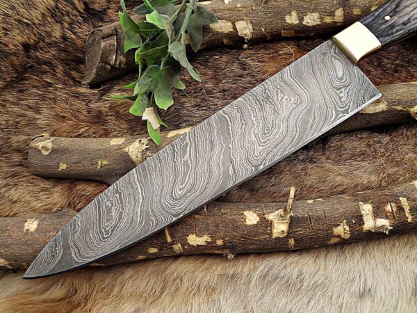 Custom Handmade Damascus Steel Chef Knife | Christmas Gift, Birthday Gift, Wedding Gift, Anniversary Gift, Valentine's Gift - Image 3