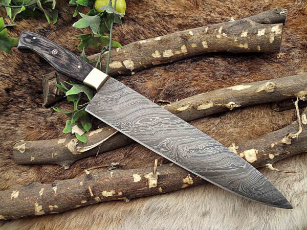 Custom Handmade Damascus Steel Chef Knife | Christmas Gift, Birthday Gift, Wedding Gift, Anniversary Gift, Valentine's Gift - Image 5