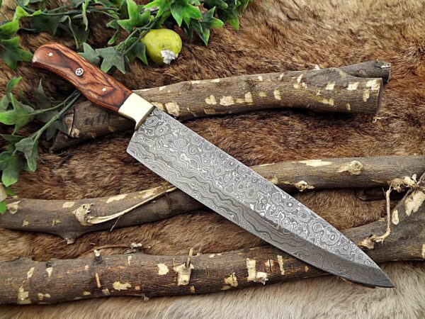 Custom Handmade Damascus Steel Chef Knife | Christmas Gift, Birthday Gift, Wedding Gift, Anniversary Gift, Valentine's Gift - Image 5