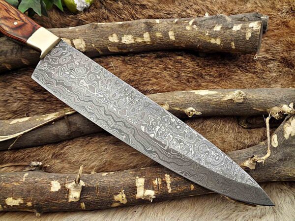 Custom Handmade Damascus Steel Chef Knife | Christmas Gift, Birthday Gift, Wedding Gift, Anniversary Gift, Valentine's Gift - Image 6