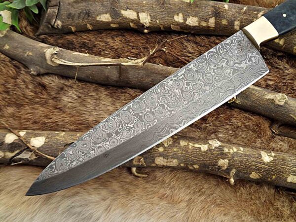 Custom Handmade Damascus Steel Chef Knife | Christmas Gift, Birthday Gift, Wedding Gift, Anniversary Gift, Valentine's Gift - Image 3