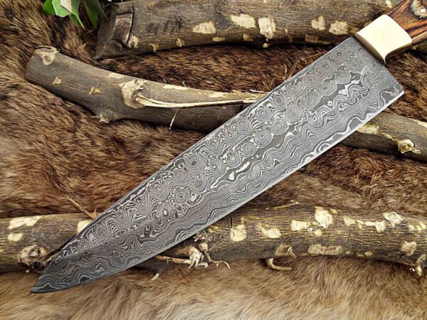 Custom Handmade Damascus Steel Chef Knife | Christmas Gift, Birthday Gift, Wedding Gift, Anniversary Gift, Valentine's Gift - Image 3